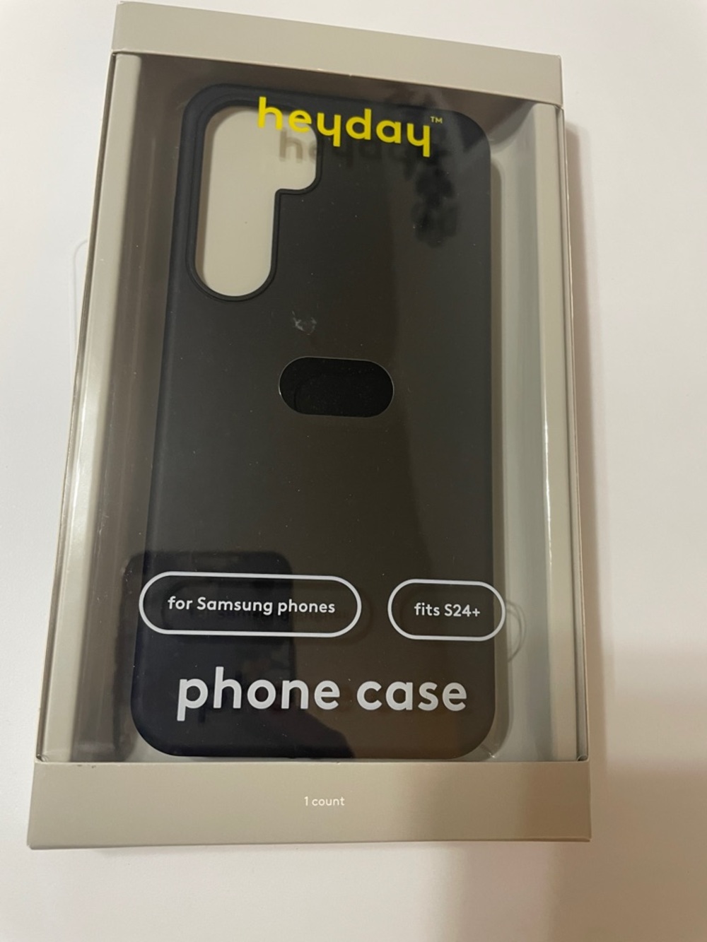 heyday Black Phone Case for Samsung S24+ with Matte Finish NEW in package